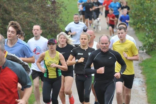 Runners taking part in the Peterborough Park Run at Ferry Meadows pictured in 2014.