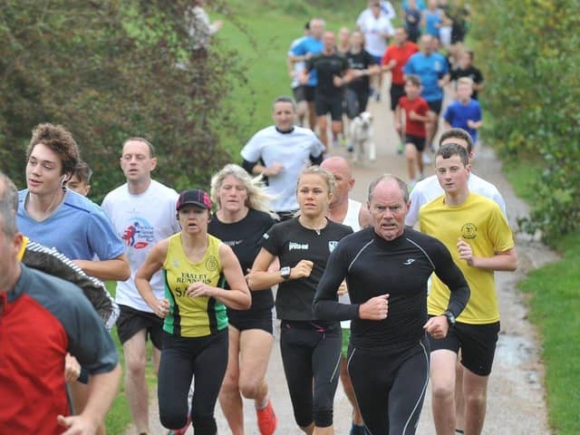Runners taking part in the Peterborough Park Run at Ferry Meadows pictured in 2014.