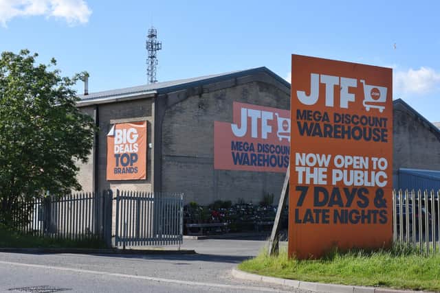 JTF Mega Discount Warehouse at Padholme Road East, Peterborough. EMN-210525-184207009