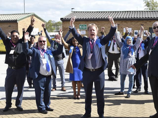 The Conservatives celebrating the recent local election results which saw them gain a seat