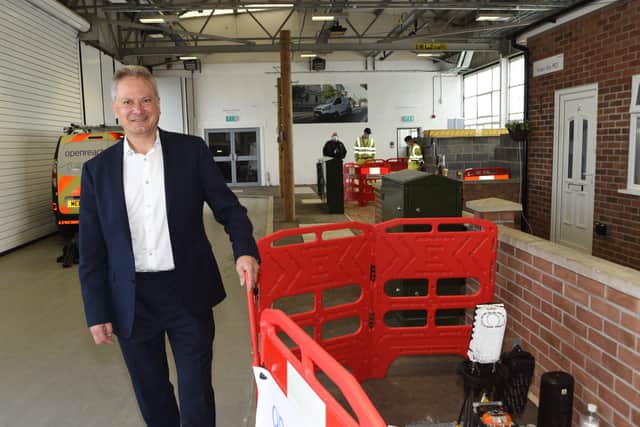 Openreach CEO Clive Selley at the Openreach training centre at Westwood EMN-210528-134157009
