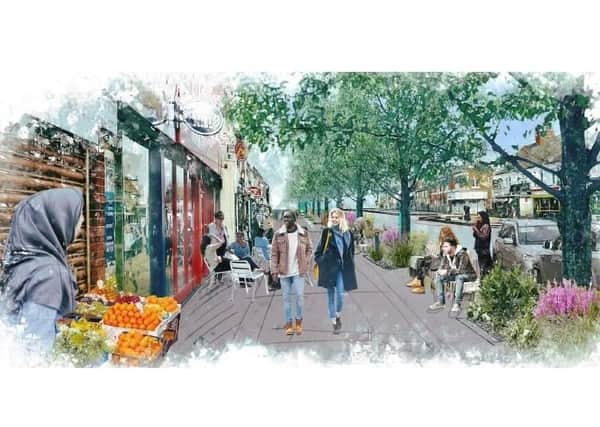 An artist's impression of how Lincoln Road could look after improvements are made