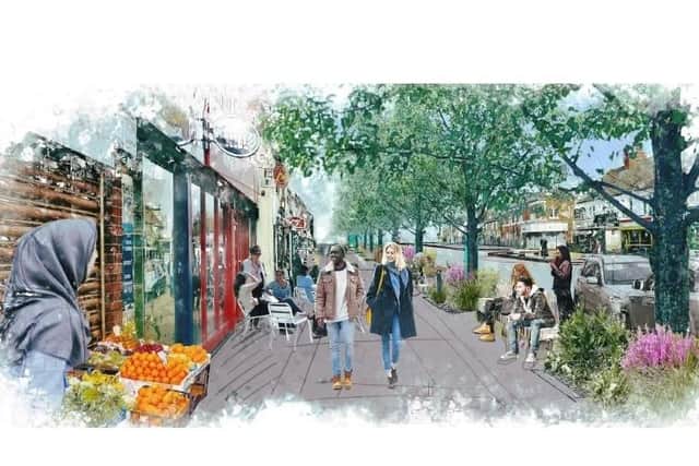 An artist's impression of how Lincoln Road could look after improvements are made