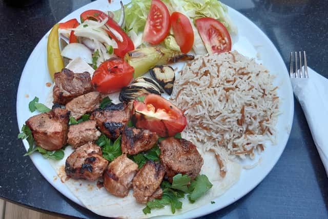 Brad Barnes dines at Creations Lounge in Burghley Road