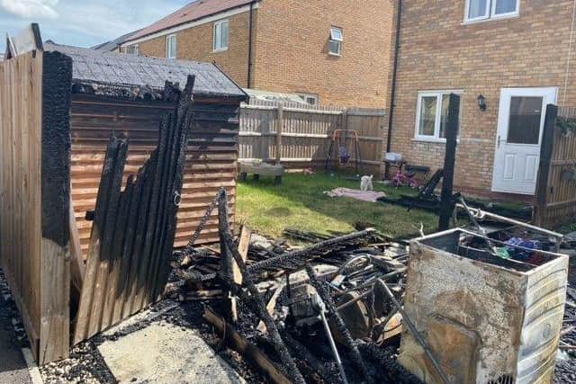 The damage caused by the blaze