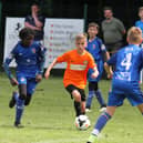Action from ICA Sports v Thurlby Tigers in the Under 12 Hereward Cup Final. Photo: RWT Photography.