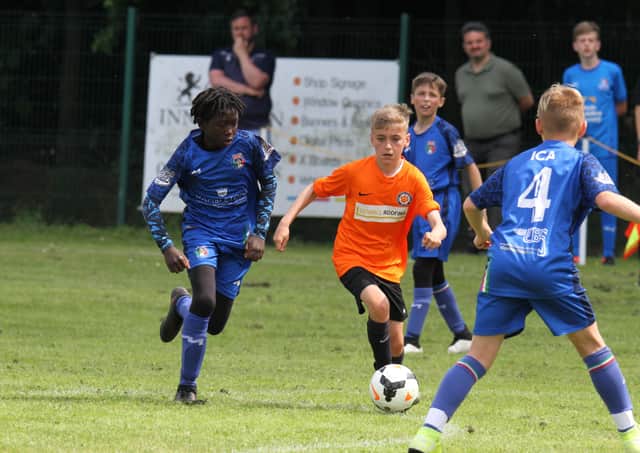 Action from ICA Sports v Thurlby Tigers in the Under 12 Hereward Cup Final. Photo: RWT Photography.