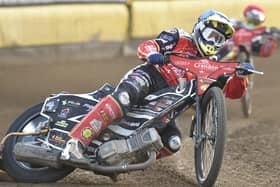 Scott Nicholls on his way to a paid maximum for Panthers against King's Lynn Stars. Photo: David Lowndes.