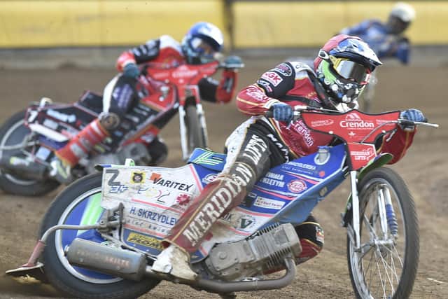 Hans Andersen leading the way for Panthers against King's Lynn. Photo: David Lowndes.