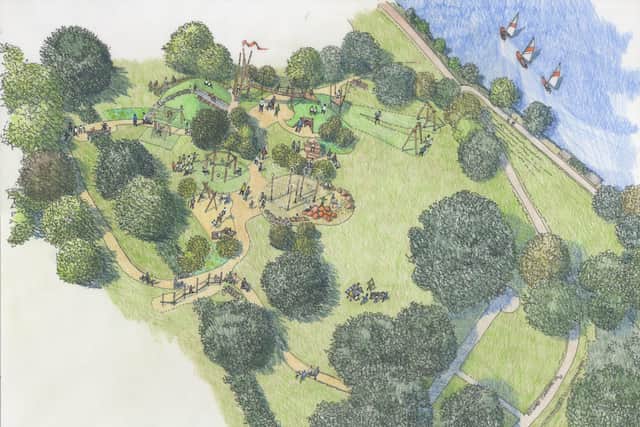 An artist's impression of the new play area