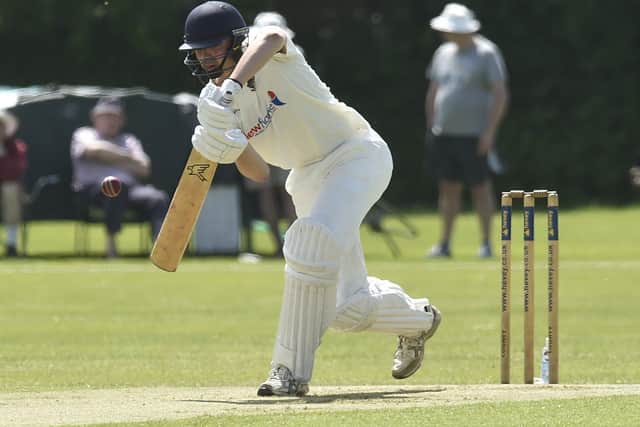Josh Smith on his way to 67 for Peterborough Town against Horton House last weekend. Photo: David Lowndes.
