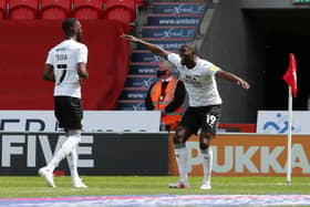 Idris Kanu celebrates his goal against Doncaster. Photo: Joe Dent.