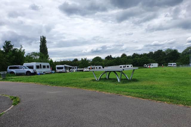 The Traveller site in Manor Park Farm, Eye.