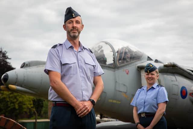 Wing Commander Jez Case and Group Captain Jo Lincoln.