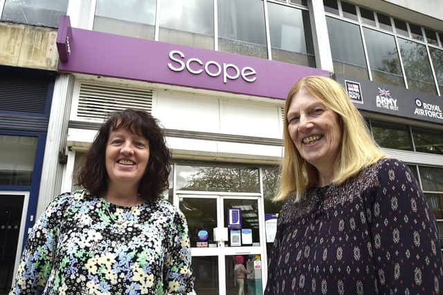 Scope in Hereward Cross. Manager Wendy Van-Ristell (right) with assistant manager Anne-Marie Sidaway EMN-210519-092652009
