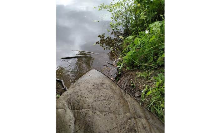 A mattress fished out of Fletton Lake.