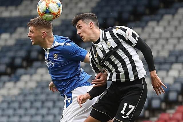 McGrath battles for the ball against St Johnstone (Photo by Ian MacNicol/Getty Images)