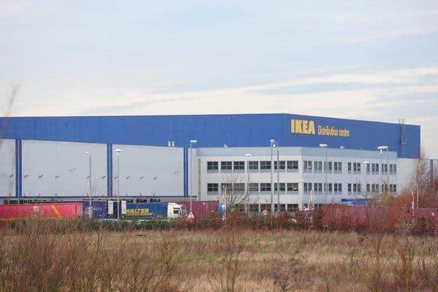 The IKEA distribution centre at Kingston Park, Peterborough.