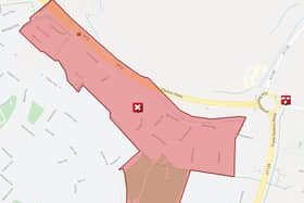 The area of Welland affected by the burst water main.