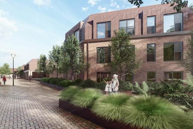 A proposed view of the flat developments in Staniland Court.