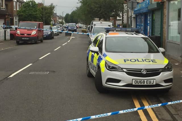 Police at the scene