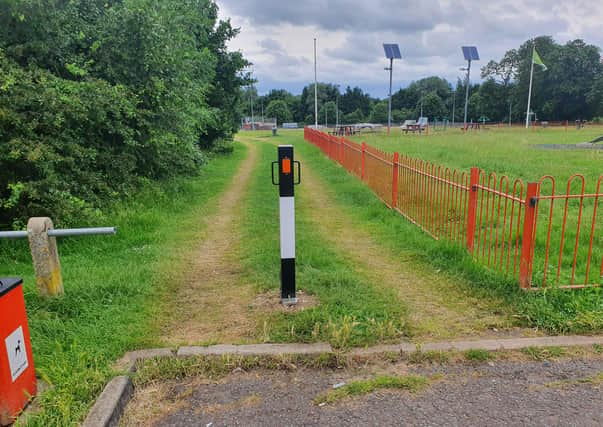 New bollards in place at Manor Farm Park in Eye.