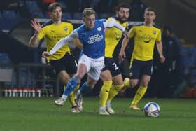 Sammie Szmodics of Peterborough United in action against Oxford United - Mandatory by-line: Joe Dent/JMP.
