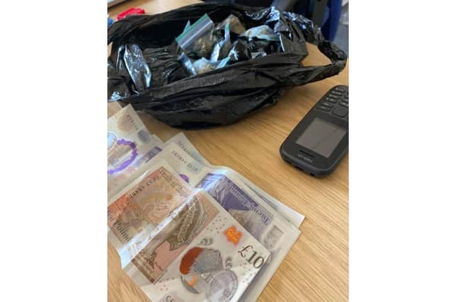 Drugs, cash and a phone seized in Millfield.