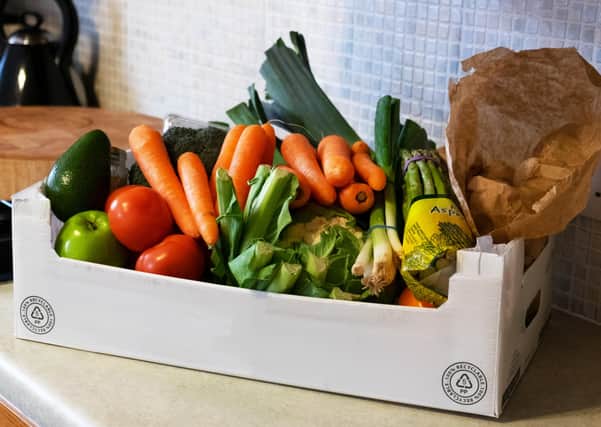 The box of vegetables to feature in the advert.