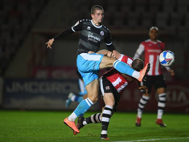 Max Watters in action for Crawley last season. Photo: Harry Trump/Getty Images.