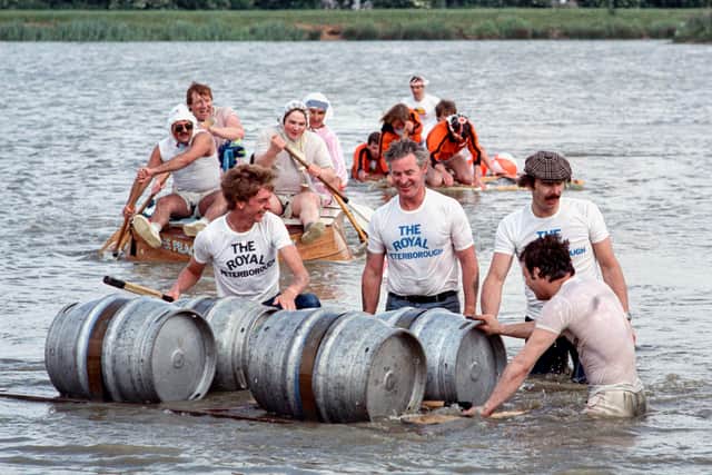 Do you recognise anyone in this raft race at Ferry Meadows in the 80s?