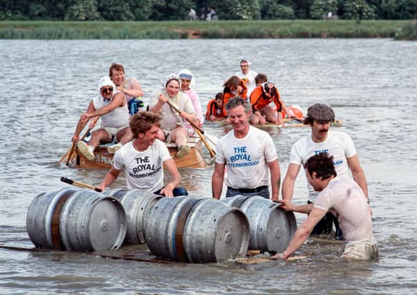 Do you recognise anyone in this raft race at Ferry Meadows in the 80s?