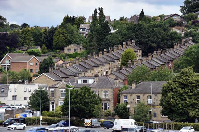 Terraced housing in Batley pictured on the penultimate day of campaigning in the Batley and Spen by-election.
