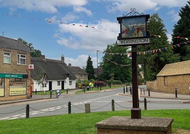 The bunting has gone up in Werrington village ready for the weekend's trail.