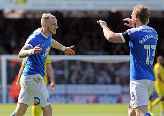 Former Posh stars Marcus Maddison (left) and Craig Mackail-Smith could be playing for non-league teams in the city on Saturday.