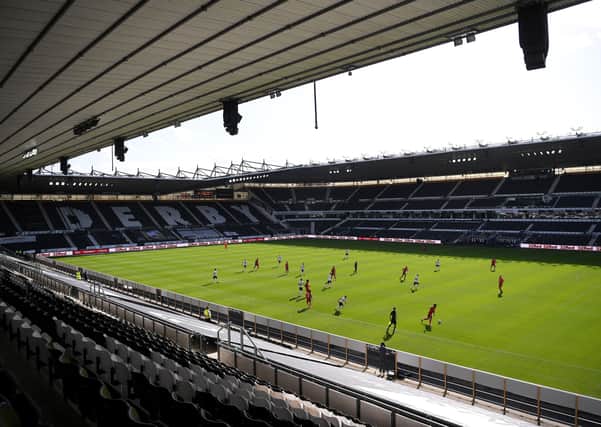 Pride Park will host Championship football next season. Photo: Getty Images.