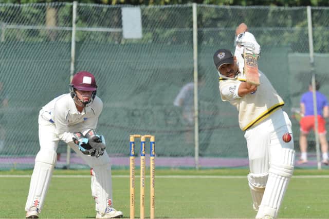 Asim Butt struck a ton for Brigstock against Oundle.