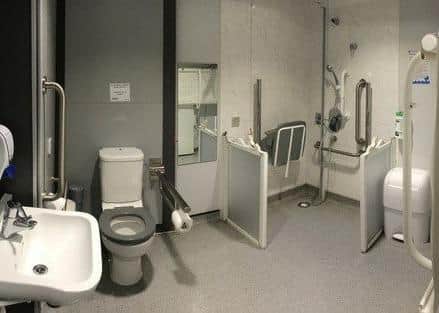 The accessible changing room at Nene Outdoors Watersports & Activity Centre