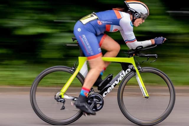 Lisa-Jane Rait during the Northants time trial event in Southwick.