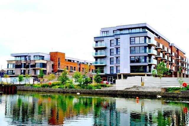 Luxury apartments at Nene Wharf.