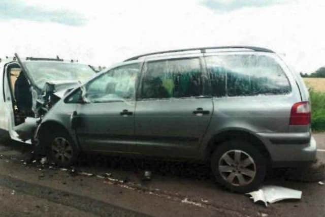 Cambridgeshire Police released images of the crash