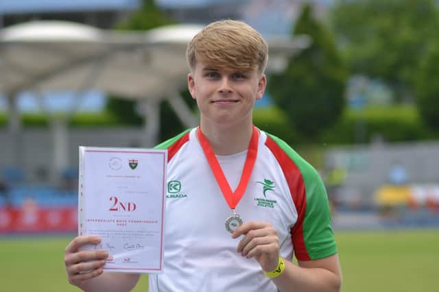 Donovan Capes with his English Schools Championship silver medal.