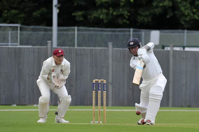 Stuart Williams during an innings of 51 not out for Peterborough Town seconds last weekend. Photo: Chris Lowndes.