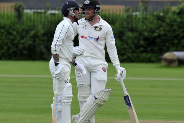 Peterborough Town second team openers Stuart Williams (left) and Kyle Medcalf. Photo: Chris Lowndes.
