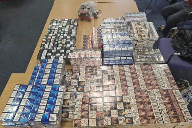 Illegally imported cigarettes seized.