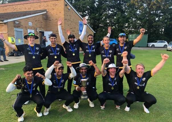 Peterborough Town seconds after winning the Northants T20 Cup.