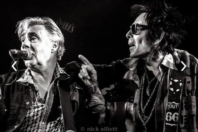 Glenn Matlock (Sex Pistols) & Earl Slick (David Bowie and John Lennon’s lead guitarist). Photo: Nick Elliott.