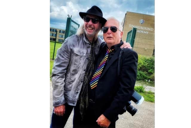 Nick with David Lowndes, the Peterborough Telegraph's photographer. The pair worked together in the 70s.
