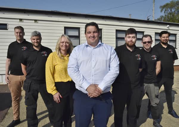 Staff at McIntyre Compliance Services. Left to right: Ben Copestake, Luke Bonney, Jeanette Gourlay, Graeme Taylor, Patrick Looney, Dan Newstead and Jamie Fielding.