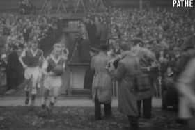 Pathe archive footage of Sheffield Wednesday versus Peterborough United in the FA Cup in 1960.